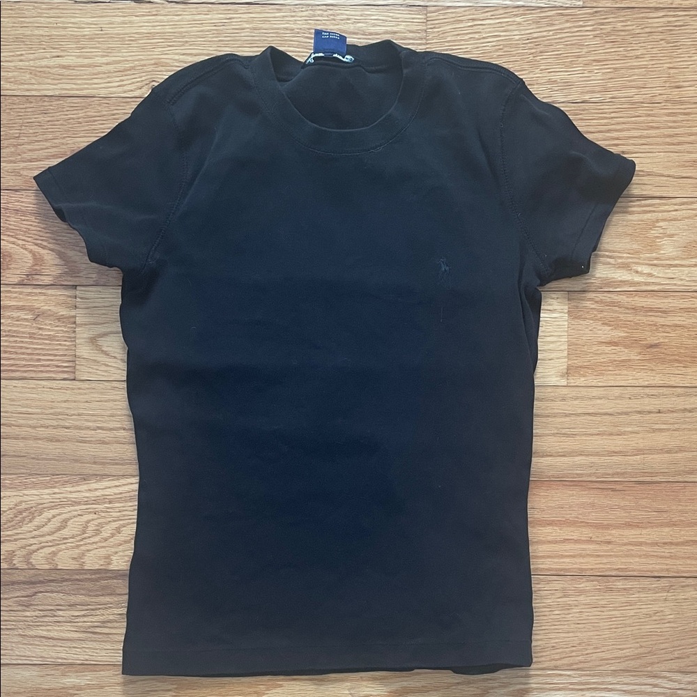 Ralph Lauren Black Cotton Tee M